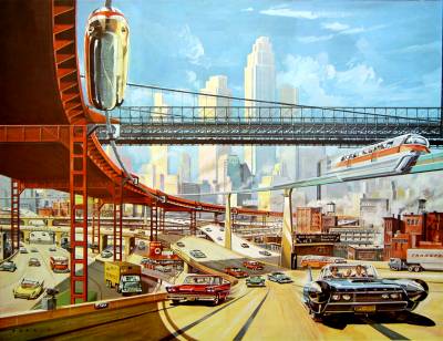 Der Verkehr der Zukunft (Bild: Bürgle 1959)