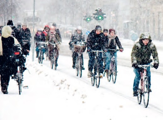 Veloverkehrsförderung - auch im Winter (Bild: Copenhagenize)