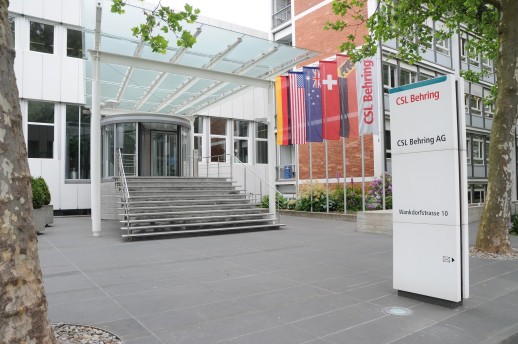 Der Haupteingang der CSL Behring AG in Bern (Foto: CSL Behring AG)