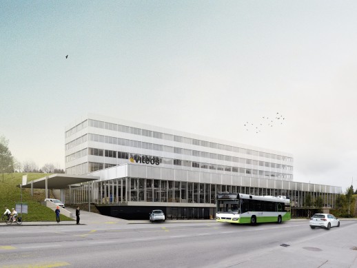 Visualisierung des zukünftigen Hauptstandorts von Viteos in La Chaux-de-Fonds (Quelle: Viteos)