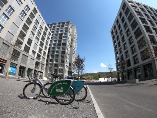 Mobilità versatile nel quartiere Matteo con pacchetti di mobilità e un'offerta di condivisione (foto: Trafiko AG)