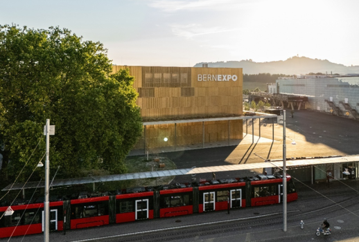 L’area di BERNEXPO è facilmente e rapidamente raggiungibile con i mezzi pubblici (Foto: BERNEXPO)