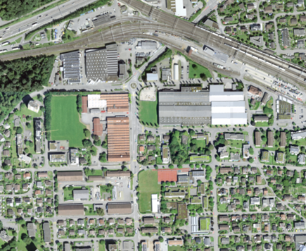 Orthophoto de Lenzburg (©swisstopo)