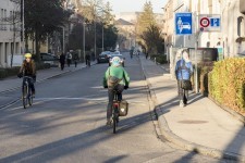 Velostrasse Erlachstrasse, Bern (Foto: Stadt Bern)