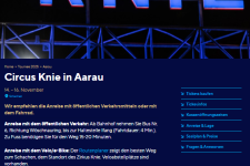 Informations pour se rendre au Cirque Knie à Aarau  (Image : site web du Cirque Knie)