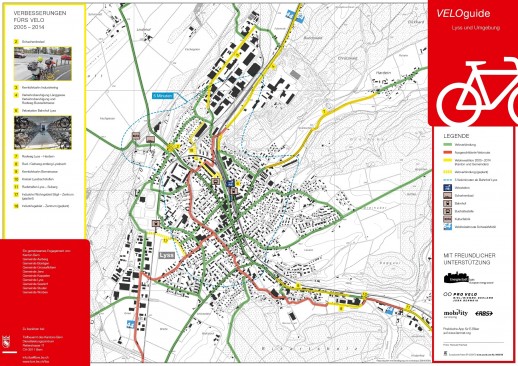 VELOguide für die Region Lyss (Quelle: Tiefbauamt des Kantons Bern)