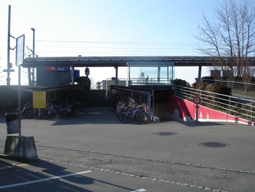 La gare de Jona et son passage souterrain avant les travaux de réaménagement (photo: ville de Rapperswil-Jona)