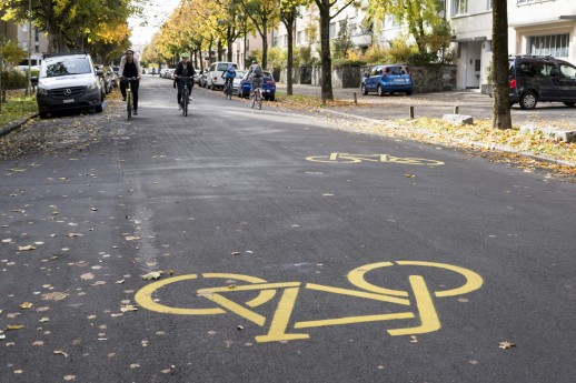 Velostrasse Beundenfeldstrasse, Bern (Foto: Stadt Bern)