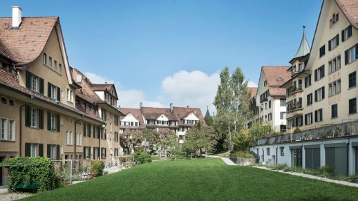 Im Herzen der Wohnsiedlung Riedtli (Foto: NZZ)