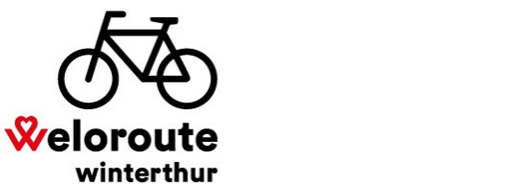 Die Velobahnen in Winterthur werden als «städtische Velorouten» bezeichnet und verwenden eine spezifische Markierungs- und Bildsprache (Graphik: Stadt Winterthur)