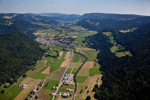 Vista aerea di Val de Travers (foto: Guillaume Perret)