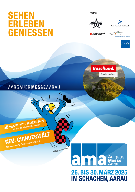 Hinweis auf dem AMA-Flyer zur 50%-Eintritts-Ermässigung bei öV-Anreise (Bild: AMA)