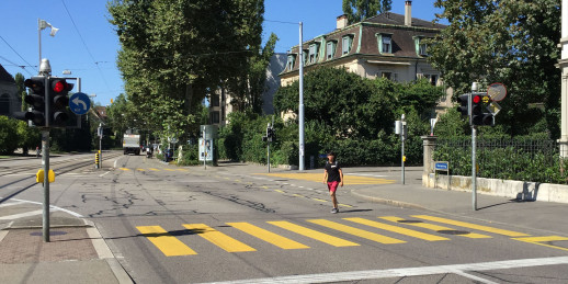 Exemple de placement de caméra pour la saisie des données (Image : Office de la mobilité du canton de Bâle-Ville)