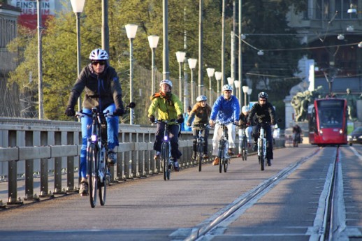 Velo Rush Hour in Bern (Quelle: Michael Liebi, velostadtbern.ch)