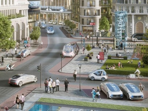 Zukunftsvision: automatisierte Mobilität in unseren Städten und Regionen (Bild: Bosch)