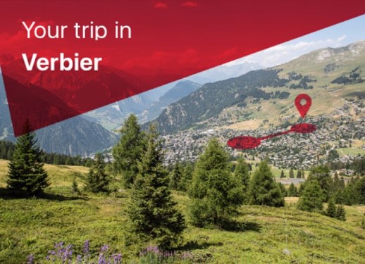 MobiVerbier: Eine App für Tür-zu-Tür-Reiserouten, die alle Mobilitätsangebote von Verbier umfasst