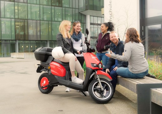 E-scooter en partage: aussi en Suisse à partir du printemps 2018 (Photo : Mobility)