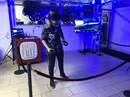 Conduite écologique et économique dans le jeu de réalité virtuelle (Photo : Quality Alliance Eco-Drive)