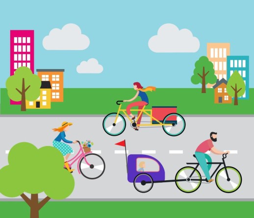 Les vélos de transport: un nouveau souffle pour la mobilité douce genevoise (Image: flyer de l'Etat de Genève)