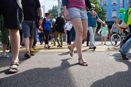 Marcher au quotidien (photo : Mobilité piétonne Suisse)