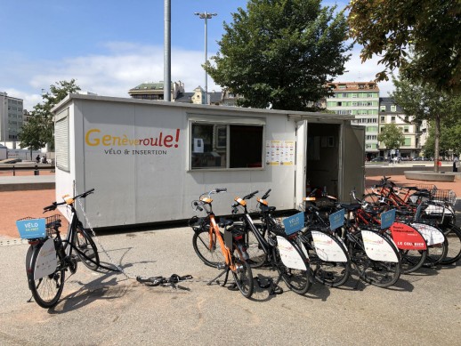 L'association Genèveroule permet d'emprunter gratuitement un vélo en libre-service (photo: Mobilservice)