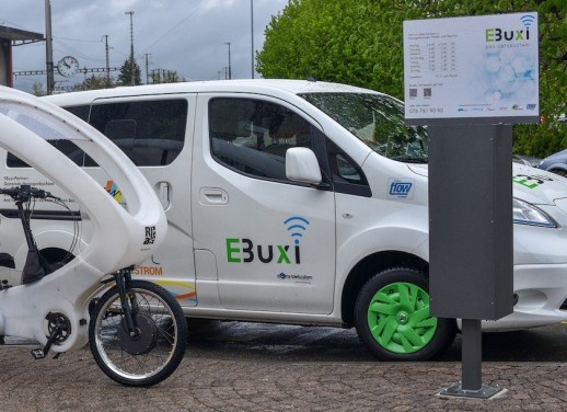 Die EBuxi-Fahrzeuge fahren mit Strom aus erneuerbaren Energien (Bild: EBuxi)