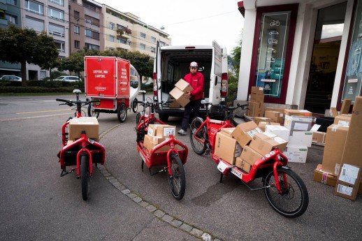 La logistique urbaine à son apogée (photo: Centre de courrier de Bâle)