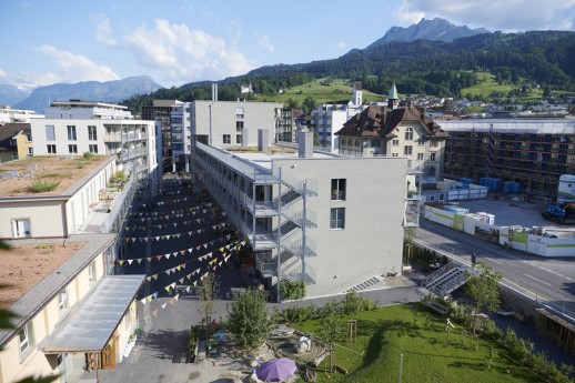 La coopérative d'habitation « Teiggi» à Kriens est à stationnement réduit (Photo : PAWO) 