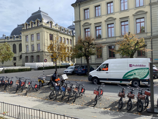 Shared Mobility ist nachhaltige Mobilität, wenn man sie nachhaltig ausgestaltet, z.B. mit Elektrofahrzeugen in der Logistik (Foto: PubliBike) 