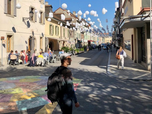 La Rue St-Joseph à Carouge, l'une des 6 rues commerçantes étudiée (photo: Mobilité piétonne Suisse)