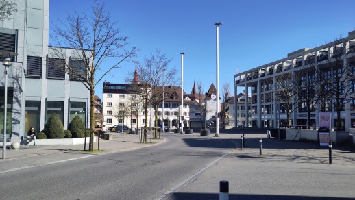 La « promenade » de Sursee, qui relie la gare à la vieille ville, invite à la flânerie (photo : Büro für Mobilität AG)