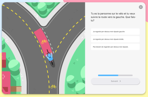 Développer ses compétences à vélo en jouant et en se mettant à la place des autres usagers (illustration : Level up your Ride)